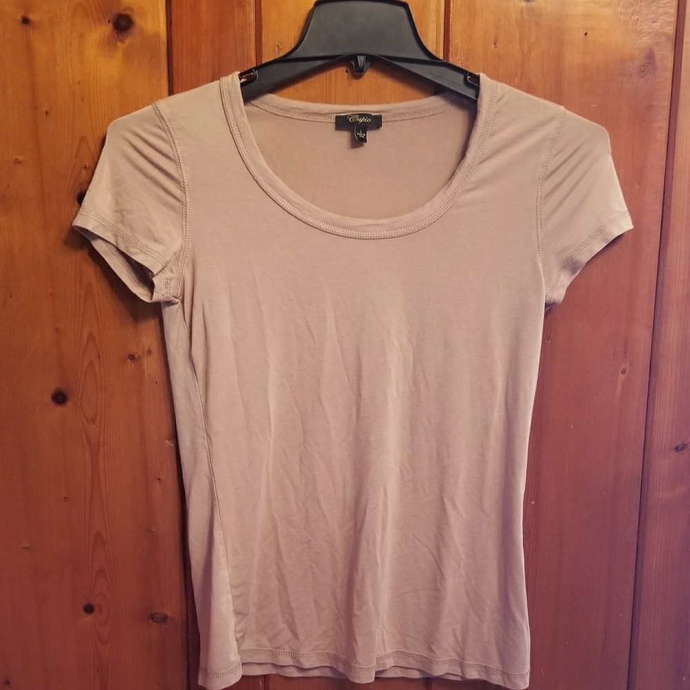 Tan shirt